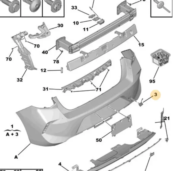 Opel Astra (2022-2024) Arka Tampon Çeki Demir Kapağı (Orijinal)