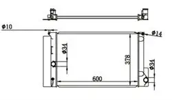 Su Radyatörü Brazing Toyota Corolla 07-13 1.4-1.6 Benzinli M / T / Auris 07-13 1.4-1.6 M / T