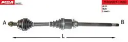 Aks Sağ (Fiat: Doblo 1.6 JTD Tam Aks 10 -) **Kısa Şase** 25 Dis