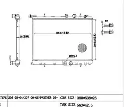 Su Radyatörü Brazing Aparatlı (Peugeot: Partner 96-08 / Citroen: Berlingo 96-02)