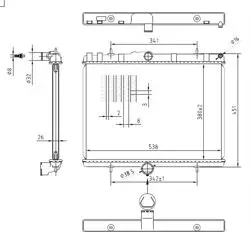 Su Radyatörü Brazing (Fiat: Scudo 1.6 JTD-2.0Jtd 07-/ Citroen: Jumpy 1.6 HDI-2.0 HDI 07 -)