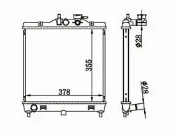 Su Radyatörü Brazing Kia Picanto 04-07 1.0-1.1 M / T