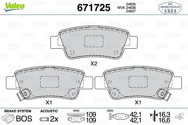 Fren Balata Arka 12-Cr-V 2.0-2.2İ-2.2Di