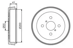 Fren Kampanası Arka Toyota Yaris 99-05 200 mm