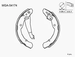 Kampana Balata-230×32 (VW Caddy 96-03 Skoda Octavia 01-11)