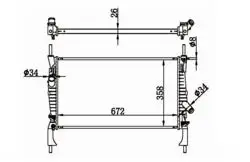 Su Radyatörü Brazing Klimasız Ford :Transit (V348) 2.2 2.4 TDCI 06-12)