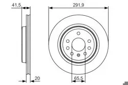 Fren Diski Arka [292 / 199-18 mm] 0986479142 (Opel Vectra C 2.0 16V 03 / 03= /)
                                Takım