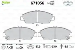 Balata Fren Ön-(Honda Accord 94 / 98 2.0 / Rover-600 94 / 14 Jant)