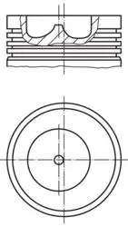 Piston + Segman Std 93.67 mm (- 0.20 mm Kısa) Ford Transit T12-T15 Turbo 100Ps 2.5 TD 00-01