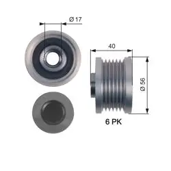 Alternatör Kasnağı (Nissan: Primera 2.0 03.02-X-Traıl 2.0 07.01-2.5 09.02 -)