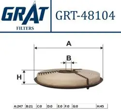 Hava Filtresi-(Suzuki: Swift-Macar 96 > 02 / Swift 89-96 1.3 Ga13a / Swift 94-05 1.3I Ga13b / Swift 94-05 1.6I G16b)