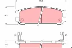 Balata Fren Arka-(Subaru Legacy 89 / 98 4Wd / Impreza 92 / 00 4Wd)