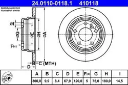 Fren Diski E-32 Arka 7.30