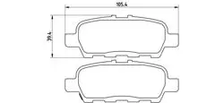 Balata Fren Arka-(Nissan: Juke 11 > 13 / Suzuki: Grand Vitara 2.0-1.9 Ddıs 05 > 15 / Infiniti: Ex35-Ex37 08 > >)