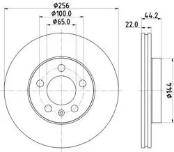 Fren Disk Ön Hava Kanallı Ø256-5-(VW: Polo Aw1 Bz1 1.0 2018 > Seat: Ibiza V 2018 > Audi: A1 2019 > Skoda: Kamıq 2019 > Skoda: Scala 2019 >)