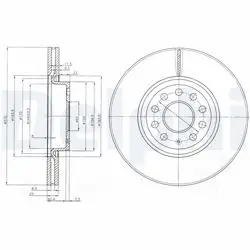 Ön Fren Diski-312X255×112 (VW Caddy 04-Golf 04-Passat 06-Audi A3 04-Seat Leon 06 -)