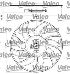 Fan Motoru-400 mm 400W (Audi A4 08-15 A5 10-16 A6 11-14)