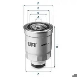Mazot Filtresi (Nissan Pick-Up Skystar 03 / 2.5 DCI Yd25 / D21 88-98 / Vanette Cargo Ld23