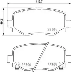 Fren Balata Arka-(Fiat: 500×2017 > / Jeep: Renegade 1.4 Mtj 2014 > /)