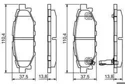 Balata Fren Arka-(Subaru Impreza 08 / 12 / Forester 09 / 12 / Legacy 03 / 11 / Outback 03 / 11 / Brz 2.0 12-/ / Xv 1.6-2.0 12-/ /)