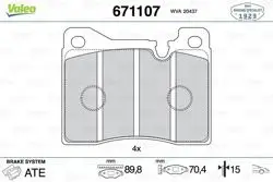 Fren Balatası Ön Alfa 6 119 BMW E9 E10 E12 E24