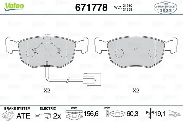 Fren Balatası Ön Wva 21394 Ford Mondeo Ghıa 93-98