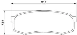Balata Fren Arka-(Mitsubishi: Pajero 07 > 12) (Toyota Land Cruiser 84-19)