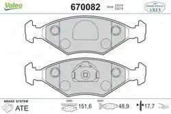 Fren Balatası Ön (Fiat: Palio Weekend 1.4 97-01 / Siena 1.2 / 1.4 96-02 / Albea