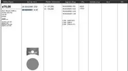 Piston 79.00 mm (+ 1.00) Opel Astra G Vectra B Vectra C Zafira A 1.6 Z16xe (0.20
                                Takım