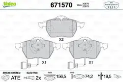 Fren Balatası Ön-Kablolu-19 5mm Audi 100 90-94 A6 94-97