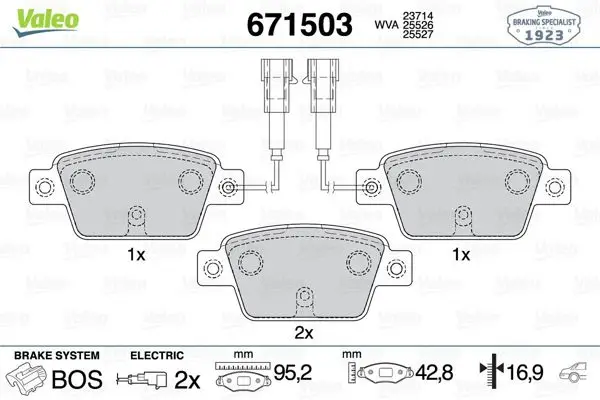 Fren Balatası Arka Fiat Stilo 1.6 1.8 2.4-16.9 mm