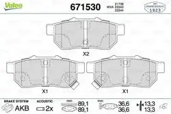 Fren Balatası Arka-Honda Civic 96-00Jazz 02-10Rover 90-13.3 mm