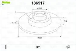 Arka Fren Diski-226X105×100 (VW Golf 92-98 Passat 88-97 Seat Toledo 92-99)
