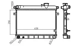 Su Radyatörü Kapaklı Fiat 131 1.6 M-T 1979-2003 Alüminyum Brazing 26mm 290×458×26