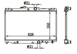Su Radyatörü Brazing Toyota Corolla 00-02 M / T
