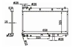 Su Radyatörü Brazing Honda Jazz 02-08 A / T / City 06-08 A / T (Büyük Tip)