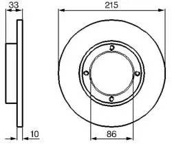 Fren Disk Ön Düz 215-4 (Suzuki: Swift Alto 84-96 / Daewoo: Sprınt Turbo 85-94)