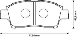 Balata Fren Ön-(Toyota: Yaris 99 > 05 1.3-1.5)