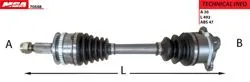 Aks Komple Sağ (ABS Li)-(Mitsubishi: L200 06 > 19 2.5-2.4 Dıd 4Wd 5Mt-4At / L200 2.2 Dıd 6At / Mt 19 > / Fiat: Fullback 16 >) Kısa