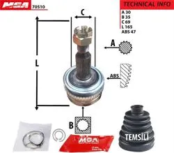 Aks Kafa Dıs (ABS Li)-(Mitsubishi: L200 Cr-Su 06 > 18 4Wd Mt-At)