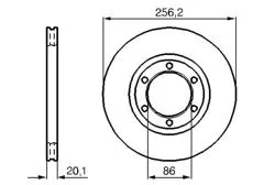 Fren Disk Ön Hava Kanallı 256-6 (Mazda: E2200 B2200 90-97 / Kia: Besta 90 -)