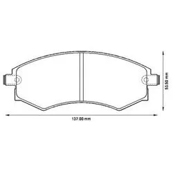 Balata Fren Ön-(Kia: Magentis 01 > > / Hyundai :Elantra 95 > 05 / Matrix 01 > 10 / Sonata 96 > 98 / Ssangyoung: Korando 98 > 06)