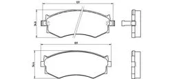 Balata Fren Ön-(Hyundai: Elantra 90 > 00 / Sonata 90 > 96 / Nissan: Altıma 90 >)