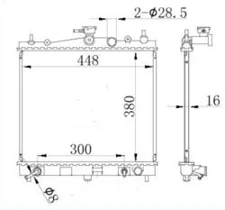 Su Radyatörü Brazing Nissan Note (E11) 1.6 2006-2013 / Micra (K12) 1.2-1.4 2003-2010