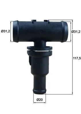 T Termostat-75C (VW Golf 08-13 Audi A3 08-13)