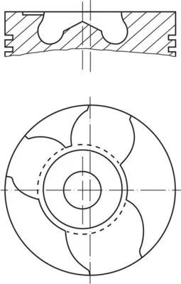 Piston + Segman 89.5 mm (Volkswagen Lt 28-35 II 01-06 / Lt 28-46 II 2Da, 2Dd, 2Dh) 2.8 TDI 02-06)
