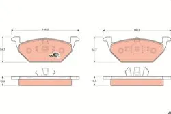 Fren Balatası Ön-VW Golf 79-96 Passat 78-91 Seat Ibiza 93-96-19.5mm
