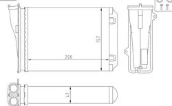 Kalorifer Radyatörü 42mm (Peugeot: 208 2008 12-/ Citroen C3 III 16-1.2Vtı 1.5 / 1.6Hdı