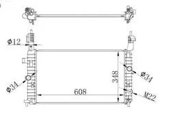 Su Radyatörü Brazing (Opel Meriva 1.4 16V Twınport 1.6 16V / 1.8 03-10 Mt)