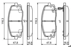 Balata Fren Ön-(Hyundai i10 08 / 12 i20 / Kia Picanto 04 / 10) 0986Tb2891